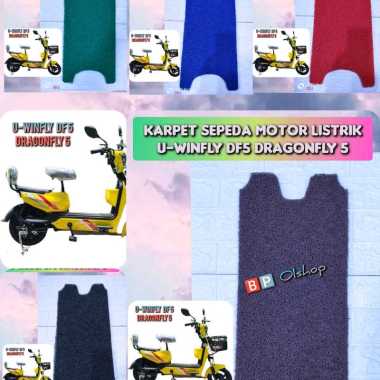 Karpet Sepeda Motor Listrik U-WINFLY DF 5 u-winfly Dragonfly 5 Merah