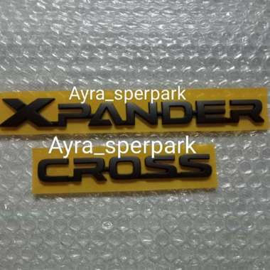 Emblem Tulisan Xpander Cross Original Hitam Doff Hitam Glossy