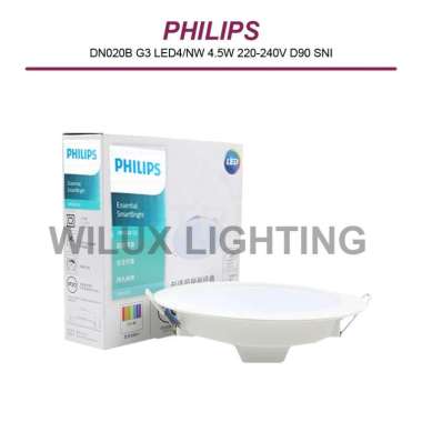 PHILIPS Downlight DN020B G3 LED4 4.5W - 3.5 inch PUTIH