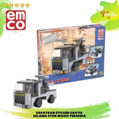 Mainan Balok Lego EMCO BRIX ACTION HEROES Mobil Pesawat Army Police MANTARAY