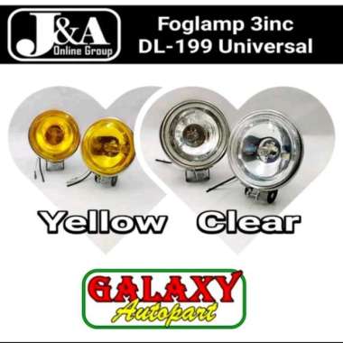 Foglamp / Lampu Tembak DL199 Clear & Yellow Kuning