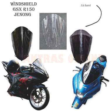 Windshield Suzuki GSX R150 Jenong Dan Lis Karet - Visor Tameng Motor Riben