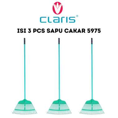3 Pc CLARIS Sapu Cakar Sawit/Sapu Taman Daun Garpu Sampah Plastik 5975