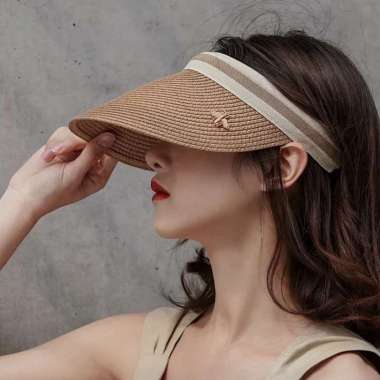 VERISH Topi Pantai Wanita Topi golf papper / Topi golf pita / Topi olahraga / Topi senam / Topi viso