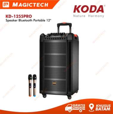 SPEAKER PORTABLE BLUETOOTH KARAOKE KODA KD-1255 12" / 12 INCH