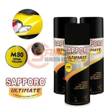 Pilox Sapporo Ultimate Ninja Yellow M80 Cat Semprot Kuning Pilok Metal Ninja Yellow