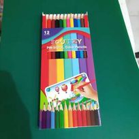 Pensil Warna Squeezy 12 Warna Panjang - 1 Set