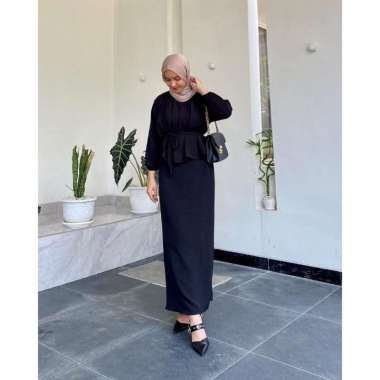 SETELAN CRINKLE ONESET HIJAB PAKAIAN WANITA BAJU SET BUSUI FRIENDLY | DINI SET CRINGKLE AIRFLOW OUTF