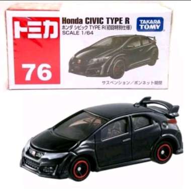 TOMICA HONDA CIVIC TYPE R BLACK HITAM #76 TAKARA TOMY DIECAST MOBIL HATCHBACK CITY CAR KADO MAINAN A