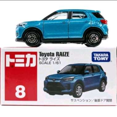 TAKARA TOMY TOMICA TOYOTA RAIZE BLUE BIRU #8 DIECAST MOBIL HATCHBACK SUV CITY CAR MAINAN MINIATUR KE