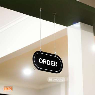 Sign Akrilik Gantung Order Lonjong Kecil - INPI House