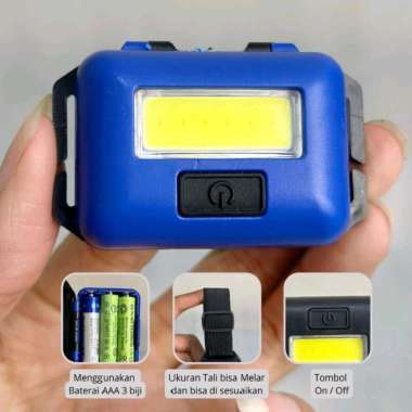 Headlamp Senter Kepala Mini COB LED 10w Senter Mini Camping Hiking Mancing