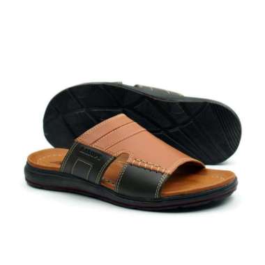 Sandal Pria Alope H 11 Sandal Selop kasual Pria Dewasa 39-43 Kulit 40 Coklat muda