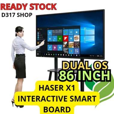 HASER X1 Interactive Flat Panel Smart board 86 inch Dual OS Android dan Windows
