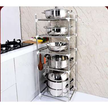 Rak dapur /rak susun/rak dapur tempat penyimpanan wajan panci