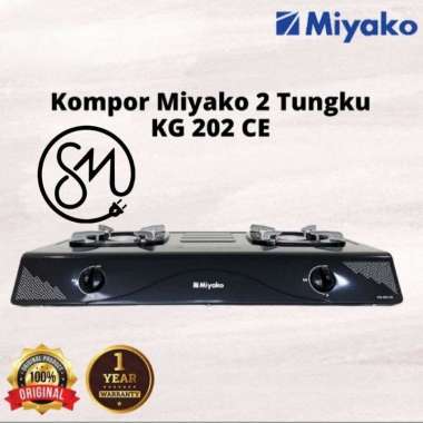 Kompor Gas Miyako KG-202 CE Hitam 2 tungku KG202CE Murah 202CE