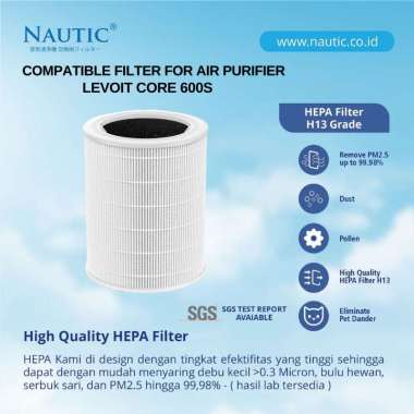 Replacement Filter Levoit Air Purifier Core 600s / 600s-RF HEPA H13