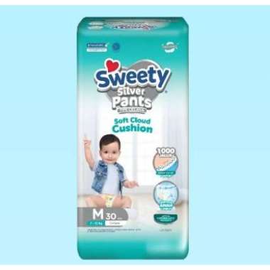 Sweety Silver Pants Soft Cloud Cushion M30 - Popok Celana Sweety Silver M30