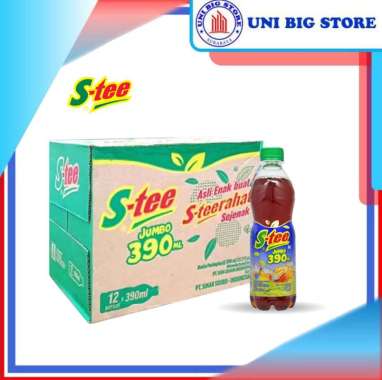 S-tee STee Teh Melati Botol 390 ml x 12 pcs DUS Jasmine Tea