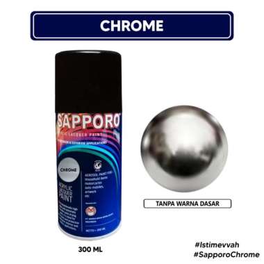 Sapporo Spray Chrome / Cat Semprot Terbaik / Cat Spray / Cat Aerosol / Sapporo