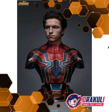 Statue Queen Studios 1:1 Bust Avengers Infinity War Iron Spider-Man