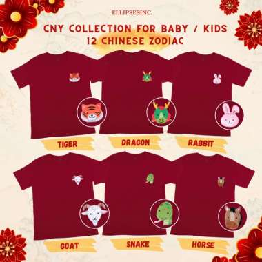 ELLIPSESINC Kaos Imlek Anak Kids Baby 12 Chinese Zodiac Shio CNY Collection OX 3