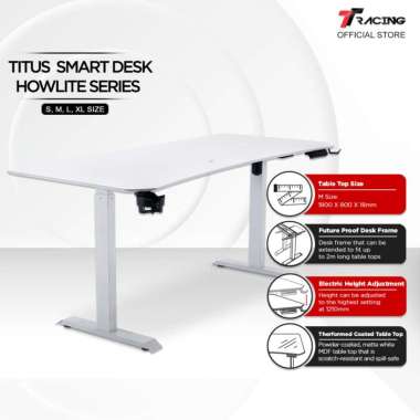 TTRacing Titus X Smart Desk Gaming Table Meja Komputer Meja Gaming Howlite - Electric System Height