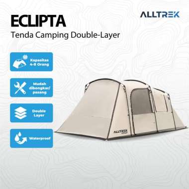 ALLTREK Tenda Camping ECLIPTA Tunnel 4P Double Layer Waterproof Tent ECLIPTA IVORY WHITE