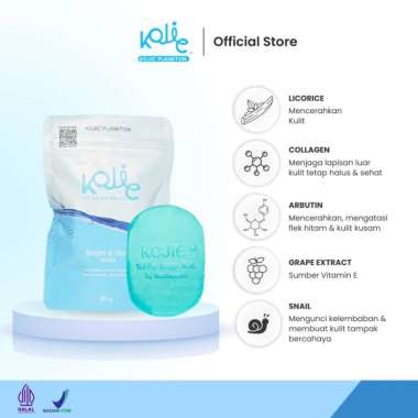 Sabun KOJIC PLANKTON Bright & Glow Whitening Soap Sabun Collagen Pencerah Size 90gr