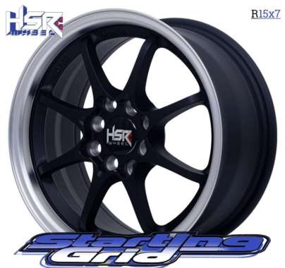Velg Mobil Altis, Ayla, Calya, Corolla HSR Hiroshima R15 - Pelek racing tipe ce28 black Ring 15 buat