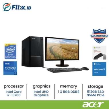 ACER PC ASPIRE TC-1770 Core™ i7-13700 8GB 512GB WIN 11 + OHS 2021 8GB