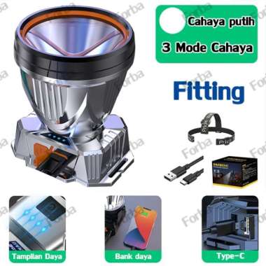 YINXIN Senter kepala led usb supe 500WATT