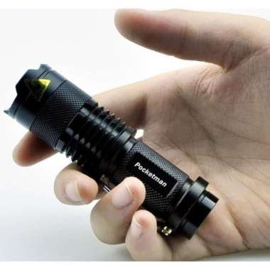 Senter Mini Pocketman Senter Kecil LED 2000 Lumens Anti Air