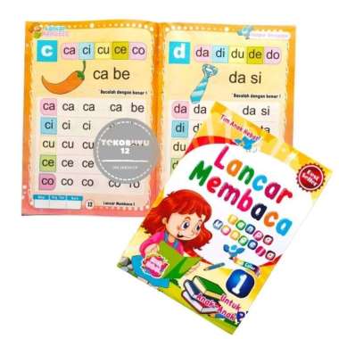 Buku lancar membaca tanpa mengeja buku paud belajar membaca Jilid 1