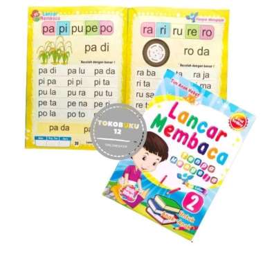 Buku lancar membaca tanpa mengeja buku paud belajar membaca Jilid 2