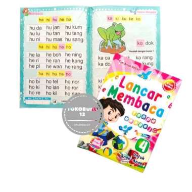 Buku lancar membaca tanpa mengeja buku paud belajar membaca Jilid 4