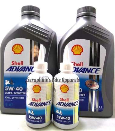 PAKET GANTI OLI YAMAHA XMAX 250|SHELL ADVANCE ULTRA SCOOTER + OLI GEAR