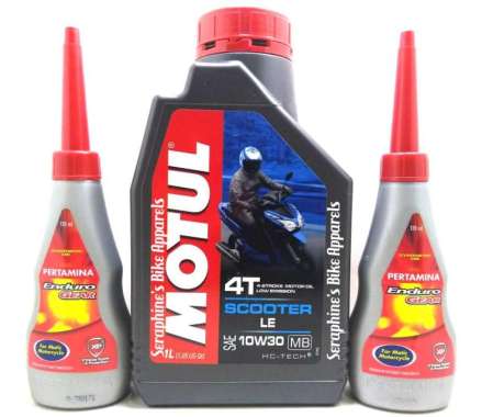 PAKET OLI MOTUL SCOOTER LE 1L+OLI GEAR ENDURO| YAMAHA NMAX PCX BURGMAN