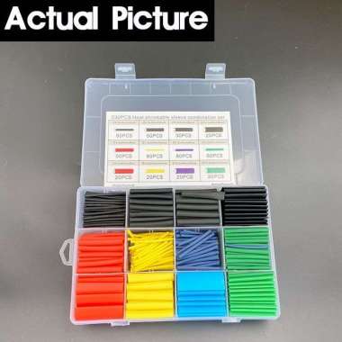isolasi Kabel - Heat Shrink Bahan Box isi 530pcs Polyofelin - Alat Penyambung Kabel - isolasi Bakar 