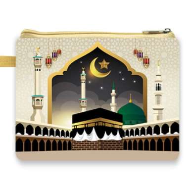 Dompet Mini Pouch Seri Mekkah Oleh-Oleh Souvenir Haji Umroh Dubai Arab Saudi Uni Emirat Arab Madinah
