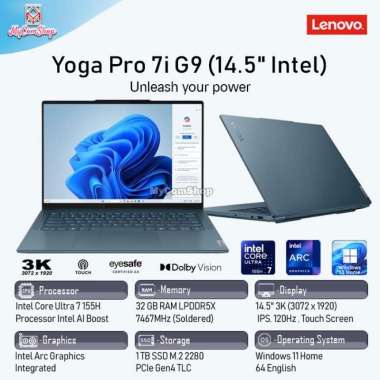 LENOVO YOGA PRO 7I GEN 9 ULTRA 7 155H 32GB 1TB INTEL ARC 14" 3K TOUCH