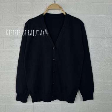 ZS PAULA CARDIGAN RAJUT COTOON KANCING WANITA LENGAN PANJANG Paula hitam