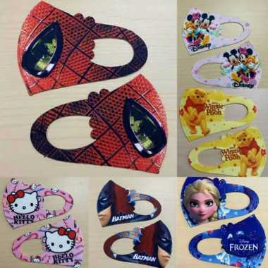 Masker Anak Karakter Scuba Printing Masker Anak Motif Cowok