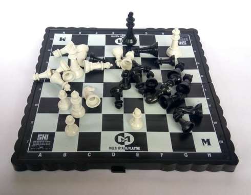 MAINAN CATUR UKURAN M L XL PAPAN CATUR PLASTIK LIPAT Uk L