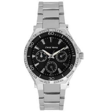 JAM TANGAN CHRIST VERRA 75026L-11 WANITA SILVER BLACK ORIGINAL
