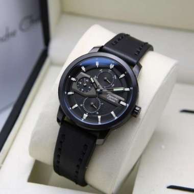 JAM TANGAN WANITA ALEXANDRE CHRISTIE AC 6562 / AC6562 LEATHER ORIGINAL FULL BLACK