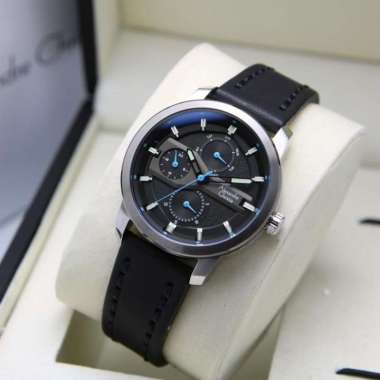 JAM TANGAN WANITA ALEXANDRE CHRISTIE AC 6562 / AC6562 LEATHER ORIGINAL SILVER GREY