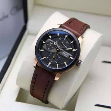JAM TANGAN WANITA ALEXANDRE CHRISTIE AC 6562 / AC6562 LEATHER ORIGINAL ROSEGOLD BLACK