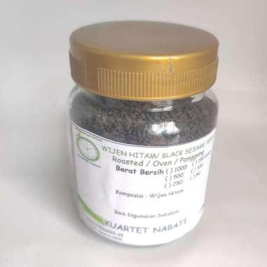 100gr Roasted Wijen Hitam - Black Sesame Seeds - Premium - Sangrai Botol
