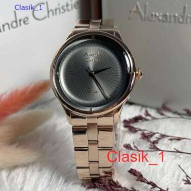 Original 100%!! Alexandre Christie Wanita AC 2974 / AC2974 Rosegold Plat Grey Garansi Resmi 1 tahun
